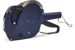 Motex MX-5500 New Version 1 Line 8 Digits Price Tag Gun – Pre-Loaded 1,000 White Sticker Labels and Pre-Loaded Inker with 1 Ink Refill - for Grocery Store, Retail Shop, Garage Sale (Dark Blue)