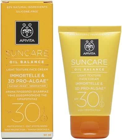 apivita suncare oil balance light texture face cream spf30