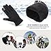 Vbiger Winter Pu Leather Warm Touch Screen Gloves, Warp-knitted Velvet Cashmere Male Gloves in Moderate Size (Black)