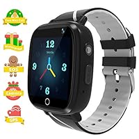Smart Watch for Boys Girls Kids Smartwatch with GPS Tracker Pedometer Call Camera Game Alarm Clock SOS Voice Chat Flashlight Touch Screen Phone Wrist Watch Gifts for Children Birthday Gifts (Grey)