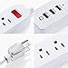 Power Strip, Firstbuy 3-Outlet Power Strip Home/Office/Travel Mini Surge Protector with 3-USB Charging Ports Power Adapter 1250W/10A for iPhone, iPad, Samsung, HTC, LG, Tablets and More- 6ft Cord