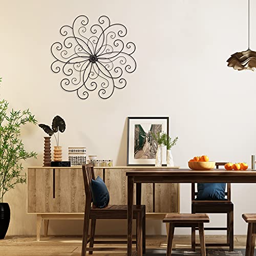 Adeco DN0014 Bronze Flower Urban Design Metal Wall Decor for Nature