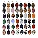 All Natural 24pcs Multi-color 25mm Gemstone Oval Cab Cabochon For Jewelry Making