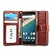 Nexus 6P Case, J&D [Wallet Stand] Google Nexus 6P Case Heavy Duty Protective Shock Resistant Wallet Case for Huawei Google Nexus 6P (Brown)