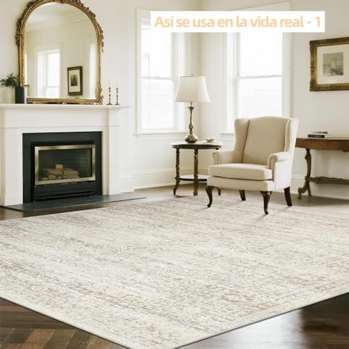 KONITILL Alfombra Lavable, Dormitorio o Oficina – Alfombra Grande Ultra Suave de Lana Falsa (Versión más Grande (160cmx200cm))