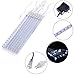 Lwind Meteor Shower Rain Lights,Twinkling Romantic Lights for Party, Wedding, Christmas, etc.11.8inch 8 Tubes (White)