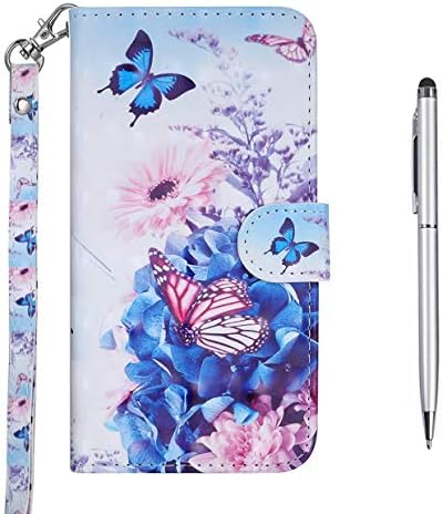 TOUCASA case for iPhone 5S,Wallet Flip case for iPhone SE PU Leather Magnetic Kickstand Card Slots Book Protective Case for iPhone 5/iPhone 5S/iPhone SE,Butterfly