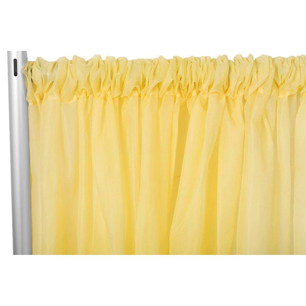 CV Linens bkdp_10 Sheer Voile Flame Retardant Drape-305cm x 300cm | Backdrop Curtain Panel | Canary Yellow | 1 Pc