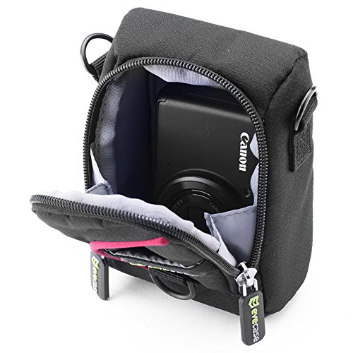 Evecase Compact Digital Camera CaseBlack for Nikon COOLPIX A900, AW130