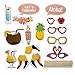 Luau Photo Booth Props Pool Party Photo Booth Props Hawaii Beach Photo Booth Props Kit for Hawaiian Tropical Tiki Beach Summer Pool Party Decorations Supplies - 21Pcs