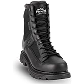 Thorogood GEN-Flex2 8” Side-Zip Waterproof Black Tactical Boots for Men and Women - Lightweight Leather and Nylon with Slip-Resistant Outsole; EH Rated