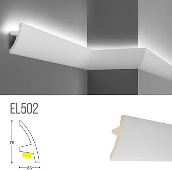 Bilderrahmen Fur Indirekte Beleuchtung Led Fur Wand Oder Decke El502 2 Meter Amazon De Beleuchtung