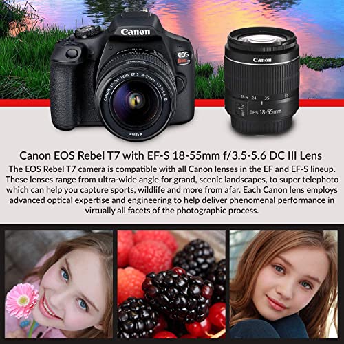 Canon EOS Rebel T7 DSLR Camera with 1855mm Lens Starter Bundle