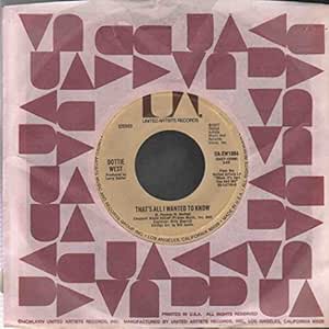 Dottie West That S All I Wanted To Know Amazon Com Music