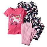 Carters Little Girls 4-Piece Snug Fit Cotton PJs Unicorn Smile 3T