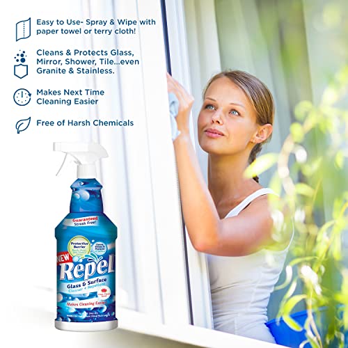 CleanX REPEL Glass & Surface Cleaner 32 fl. oz. Cleans & Repels