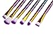 UPLOTER 6pcs Mermaid Eye Brushes Set Cosmetic Eyeshadow Eyeliner Blending Pencil Makeup Brush Tool Kit Cosmetic Tools