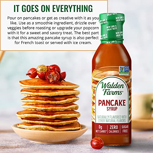 Walden Farms Pancake Syrup 12 oz. (Pack of 2) Sweet Syrup Near Zero