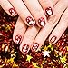 Whaline 2000+ Pcs 20 Sheets Christmas Nail Art Stickers 3D Winter Self-Adhesive Nail Decals Santa Claus Reindeer Xmas Tree Bells Snowflakes Nail Stickers for Women Girls Manicure DIY Nail Decoration