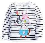 Fiream Girls' Cotton Crewneck Long Sleeve T-shirt(1109,2T)