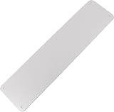 White Hinge Set of 2 12 Inch Satin Aluminium Door Finger Plates 75mm view 3