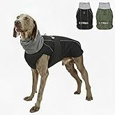 PlentiVive Reflective High Neck Dog Coat with Built-in Harness, Waterproof Fleece Lined Winter Jacket, Windproof Pet Vest for Cold Weather for Small Medium Large Dogs (Black, Medium)