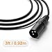 CableCreation 3.5mm to XLR, 3 Feet 3.5mm (1/8 Inch) TRS Stereo Male to XLR Male Cable Compatible with iPhone, iPod, Tablet,Laptop and More.Black