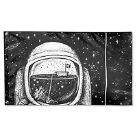 Colby Keats Astronaut Trippy Space Garden Lawn Flags Indoor Outdoor Decoration Home Banner Polyester Sports Fan Flags 3 X 5 Foot