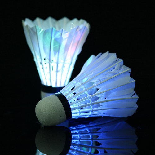Wonderful Night Sport LED Badminton A Box 4 PCS LED Badmintons Shuttlecocks