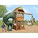 KidKraft Cloverdale Wood Swing Set/Playset with Slide, Rock Wall, Glider and Swings,Gift for Ages 3-10