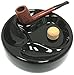 Sigara Ceramic Tobacco Pipe Ashtray with Cork Knocker and 3 Pipe Stand Large