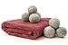 Kitchow Organic Dark Wool Dryer Balls, 8-Pack — Made for Drying Colors/Darks — Natural Ecofriendly Fabric Softener — Reusable Dryer Sheets for Infants