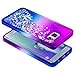 NageBee Case for Samsung Galaxy S6 Edge Plus w/[Full Coverage Screen Protector], Glitter Liquid Quicksand Waterfall Flowing Sparkle Bling Girls Cute Case -Purple/Blue
