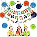 LITAUS Dinosaur Birthday Decorations | Happy Birthday Banner, Tissue Paper, Swirls, Garland | Birthday Decorations for Boys, Girls | Happy Birthday Decorations | Dinosaur Birthday Party Decorations