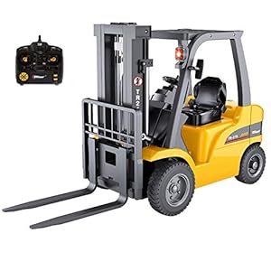Top Race Jumbo Remote Control Forklift 13 Inch Tall, 8 Channel Full Functional Professional RC Forklift Construction Toys, High Powered Motors, 1:10 Scale – Heavy Metal – (TR-216)