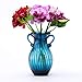 Sunkey Glass Vase Elegant Flower Vase for Centerpiece Home Decor Navy Blue