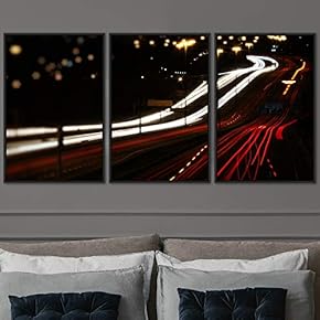 signwin 3 Piece Framed Canvas Wall Art Colorful...