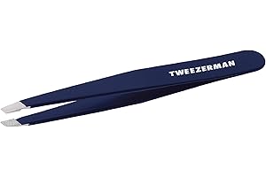 Tweezerman Exclusive Evening Blue Slant Tweezer - Hair Removal Tweezers, Stainless Steel