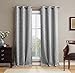 HLC.ME Lattice Thermal Blackout Grommet Top Window Curtain Panels - Pair - 38