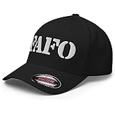 RIVEMUG FX FAFO Fitted Hat Embroidered Curved Bill Mid Crown Closed-Back Structured Twill Cap