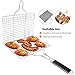 Extreme Salmon Vegetable Grill Basket, Heavy Duty Vegetable Grill Pan Stainless Steel BBQ Grill Basket with Handles, Grill Accessories for Vegetable Grilling Baskets for Outdoor Grill Cooking