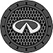 monochef Auto Sport 2.75 Inch Diameter Oval Tough Car Logo Vehicle Travel Auto Cup Holder Insert Coaster Can 2 Pcs Pack (Fit in finiti)