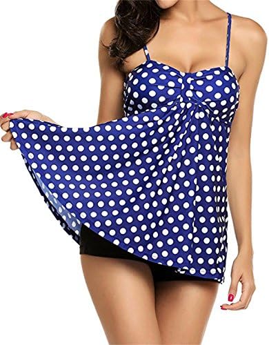 ARKRIR Women's Bikini Sexy Tankini With Retro Stripe Two Pieces Swimsuit Sets