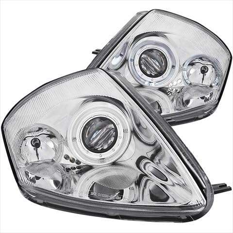 ANZO 121331 Mitsubishi Eclipse 00-05 Projector Headlights 2 Halos Chrome Clear