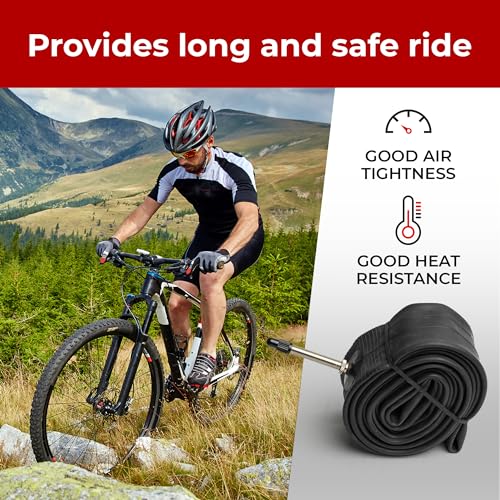 Fincci 26 x 1.75 x 1.95 x 2.00 x 2.1 Pair of Inner Tubes 26 MTB – for Mountain Road Bike MTB Hybrid Men Bicycles – Presta Inner Valve 48 mm – Pack of 2