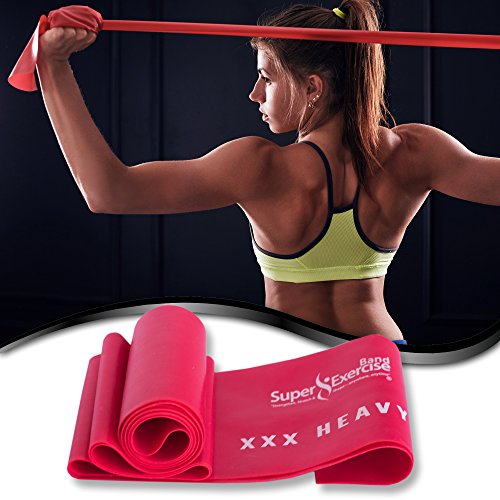 image for SUPER EXERCISE BAND XXX Heavy RED Resistance Band. Your Home Gym Fitne