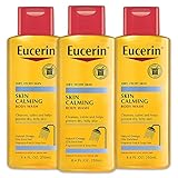 Eucerin Skin Calming Dry Skin Body Wash Oil Fragrance Free, 8.4 Ounce (Pack of 3) Packaging may vary
