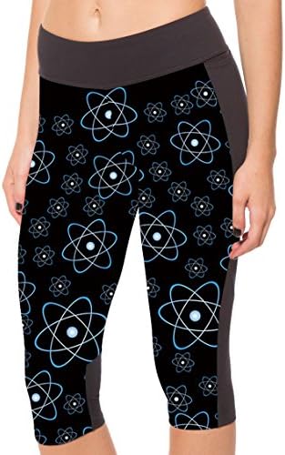 Vertiar Womens Workout YOGA Capri Leggings Tights with Pattern Printed