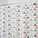 mDesign Heavy Duty PEVA Waterproof Shower Curtain Liner, for Bathroom Showers, Stalls and Bathtubs, Decorative Triangle Design - 72