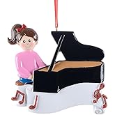 Personalized Instruments Ornaments,Piano Player Music Ornament, Piano Girl Personalized Christmas Tree Ornament, Music Ornaments,Unique Keepsake Gifts for Kids,Friend